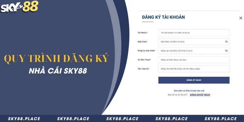 Hướng dẫn đăng ký tài khoản nhà cái Sky88 nhanh chóng và dễ dàng 1 Các bước đăng ký tài khoản chơi tại nhà cái cá cược thể thao Sky88